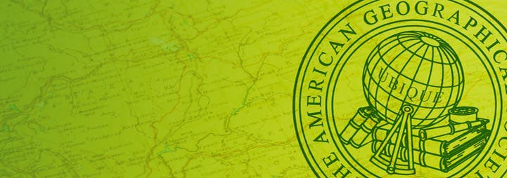 Green AGS logo overlaying a green map